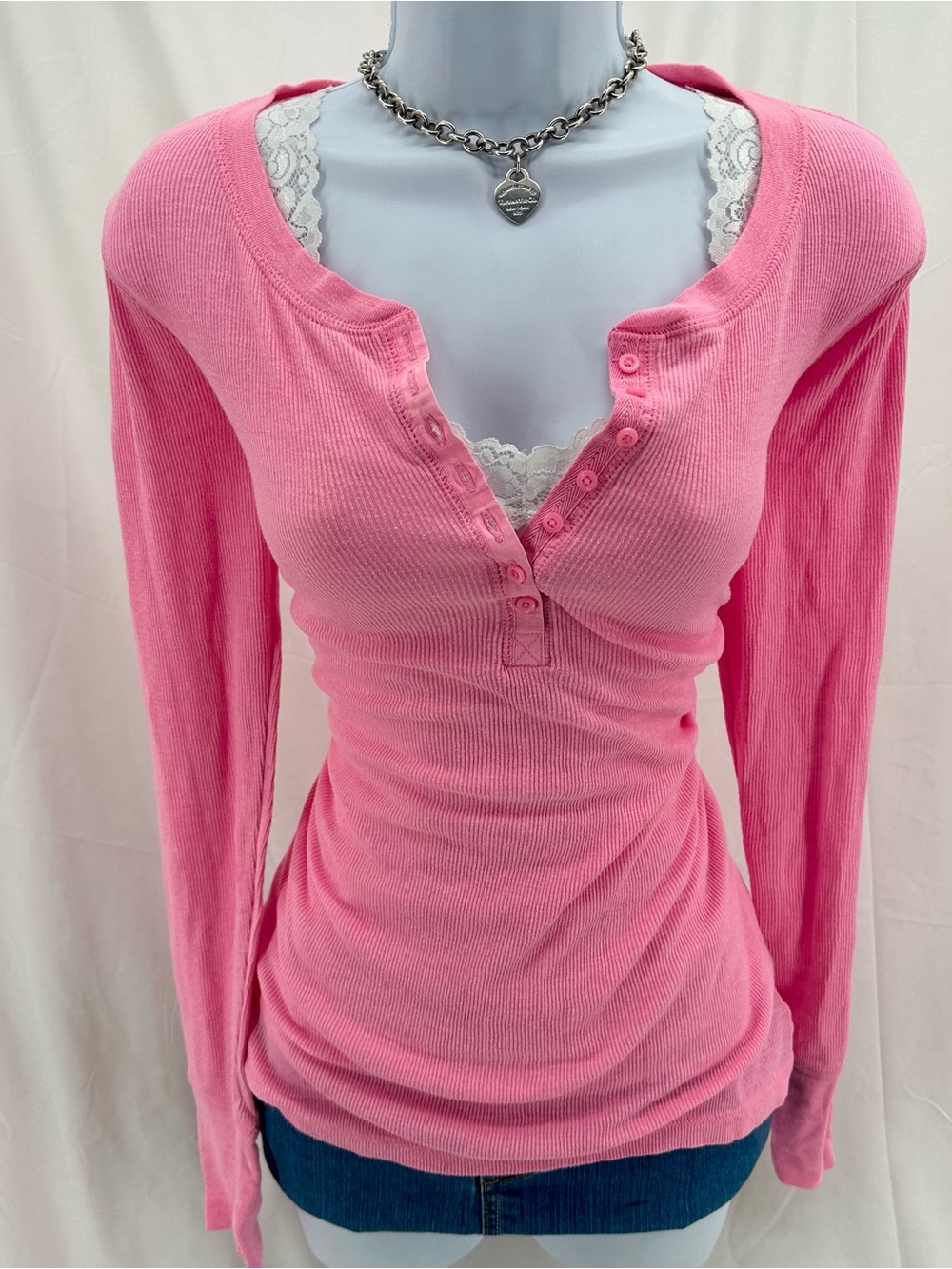 Henley 2000s Elena Gilbert Core Xhilaration Long Sleeve Top